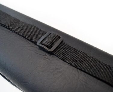 Чохол для більярду J. Parker на 2/2 та 2/4 кия, з високоякісної штучної шкіри, велика кишеня для аксесуарів та регульований ремінь, чорний, 85 см