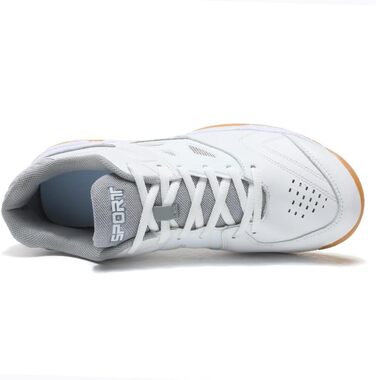 Чоловічі/Жіночі гандбольні кросівки: дихаючі, з антиковзаючою підошвою, легкі, для змагань та тренувань, білі, червоні (білі, сірі, 44 EU)