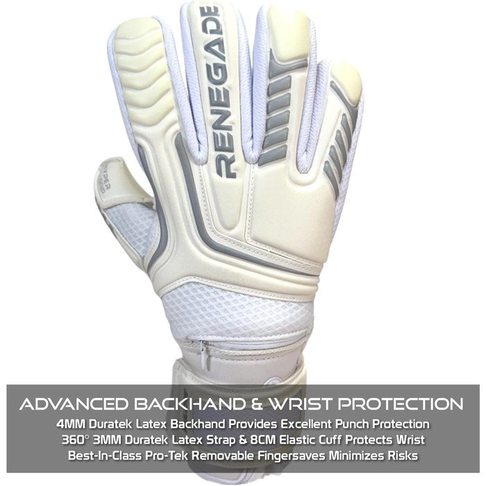 Воротарські рукавички Renegade GK Vulcan Microbe-Guard Pro-Tek (розміри 6-11, 4 стилі, 3 рівень) | Hyper Grip 3.5+3мм | Для дорослих, молоді, дітей
