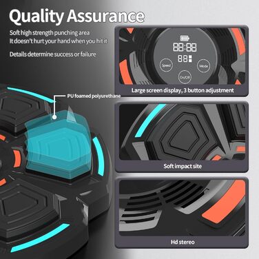 Музична Bluetooth боксерська машина для тренувань, електронна розумна настінна груша для ударів