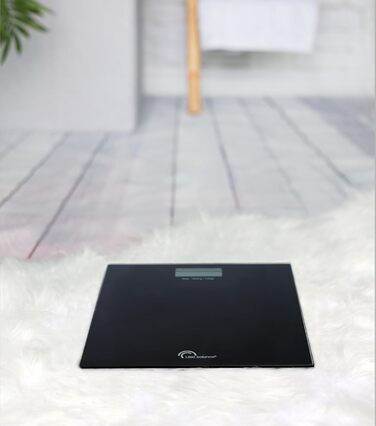 Ваги для людей LITTLE BALANCE 8194, загартоване скло, чорні