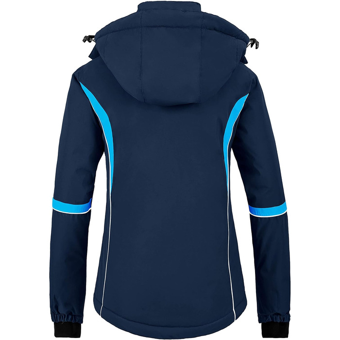 Жіноча куртка Wantdo: непромокаєма, з капюшоном, флісова, для гірськолижного спорту, віндфлейс, для активного відпочинку, зелена (XL, синій)