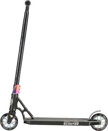 Трюковий самокат STAR SCOOTER Pro Sport 120мм для дітей від 7 років і дорослих, алюмінієвий, чорний/хром, напівпрофесійний