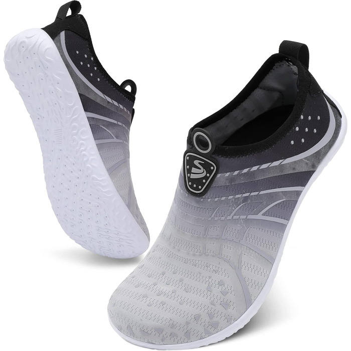 Водні шкарпетки Spesoul для жінок та чоловіків: дихаючі, швидковисихаючі, м'які, для хаду, піших прогулянок, плавання, пляжу, серфінгу, йоги, спорту (38.5/40.5 EU, Al Jiao Blgrey)