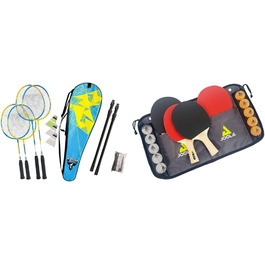 Набір для бадмінтону Talbot-Torro Family: 2 дитячі ракетки 53 см, 2 стандартні, 3 волан, сітка, сумка