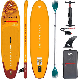 Надувний SUP-борд Aqua Marina Fusion, комплект (330x81x15см), весло Dual-Tech, зелений