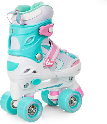 Роликові ковзани для дівчаток RAVEN Lia Mint, регульовані, з LED підсвіткою, 30-33 розмір (18,5-20,5 см), без рами