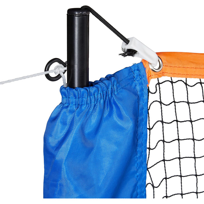 М'яка сітка для бадмінтону Relaxdays з регулюванням висоти до 225 см, з підставкою, чорно-синя