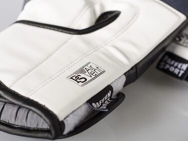 Боксерські рукавички Paffen Sport FIT для боксу, кікбоксингу, муай-тай та єдиноборств, чорно-білі, 14 унцій