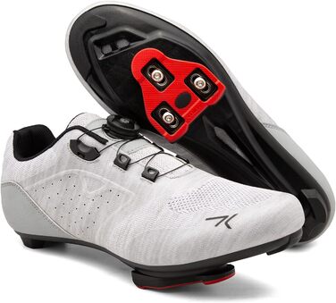 Велотуфлі чоловічі/жіночі для велоспорту, сумісні з Peloton, Look SPD SPD-SL Lock Delta, білі, 41 EU, сірі