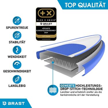 Надувна SUP дошка BRAST Shark 300-320 см, комплект із веслом 2в1, сидінням для каяка, тримачем для камери, насосом, рюкзаком, 5 років гарантії