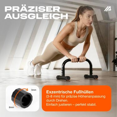 Паралелетки Parex сталеві, для захисту суглобів, з неслизьким покриттям, обладнання для калістеніки, бруси для віджимань, ідеально для стійки на руках та віджимань (Чорний, Small)