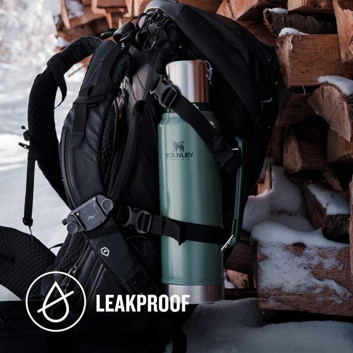 Термос Stanley Classic Legendary, нержавійка, 1 л, тримає тепло/холод 15-48 годин, BPA-free, для напоїв, для подорожей, можна мити в посудомийці