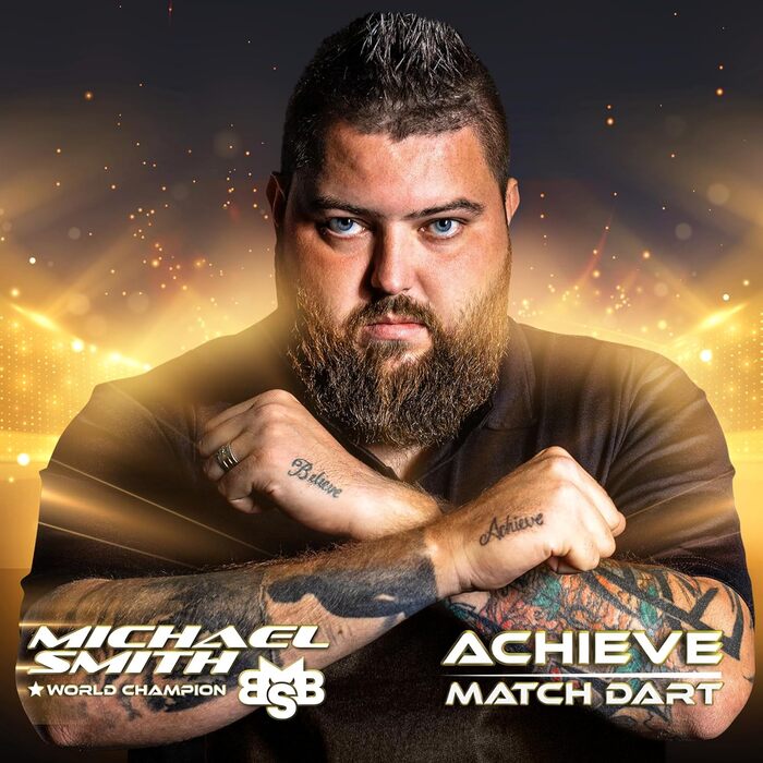 Професійні дротики Shot! Michael Smith Achieve 90% вольфрам, стальні наконечники, центрований баланс, набір для дартсу (23 г), ручна робота, Нова Зеландія