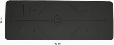 Йога-мат MAXYOGA з екологічного TPE, 183x61x0,6 см для фітнесу, пілатесу та гімнастики