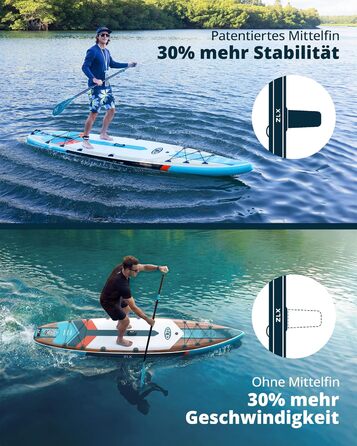 SUP дошка ZLX 350x83 см для початківців та досвідчених, світло-зелена з деревним малюнком, вантажопідйомність 200 кг