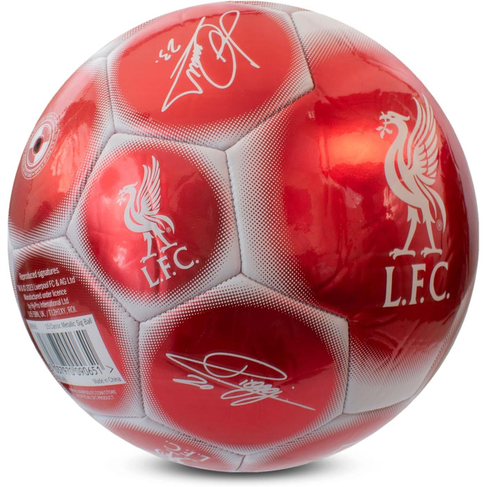 Офіційний футбольний м'яч Liverpool F.C. Hy-Pro, металевий, розмір 5, для тренувань і матчів, колекційний, для дітей і дорослих
