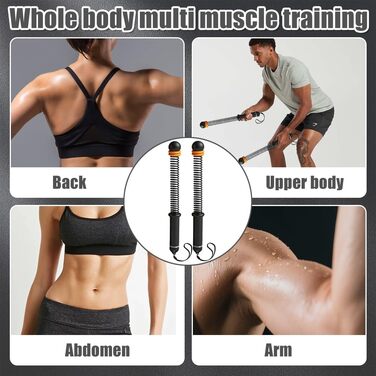 Бойові мотузки Battle Ropes без канату, портативні, для тренувань всього тіла, набір 2 шт.