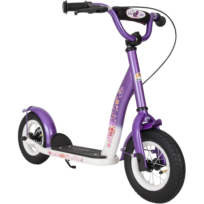 Дитячий самокат STAR SCOOTER з надувними колесами 10 дюймів, для хлопчиків і дівчаток від 4 років, класичний ролер, безпечне тестування
