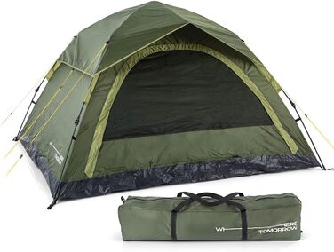 Намет Lumaland Camping - легкий намет Pop-Up для 2-4 особи | Куполовий намет для кемпінгу, трекінгу та фестивалів | Водонепроникний намет 210x190x110cm | Захист від вітру та сонця на пляжі