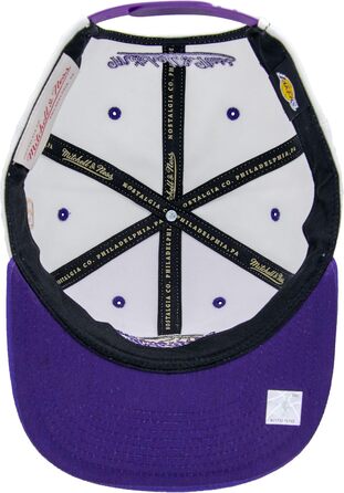 Кепка Mitchell & Ness NBA Lakers Snapback універсального розміру (біло-фіолетова)