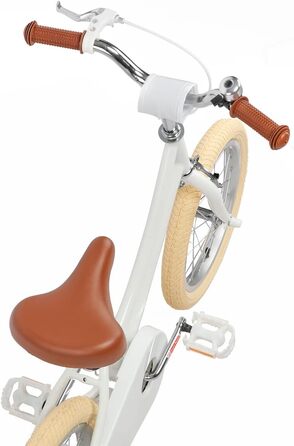 Дитячий велосипедний сидіння AVASTA для дівчаток та хлопчиків. Водонепроникне широке м'яке велосипедне крісло з двома амортизаторами. Підходить для велосипедів 12, 14, 16, 18, 20 дюймів. М'ятно-зелений (колір: коричневий)