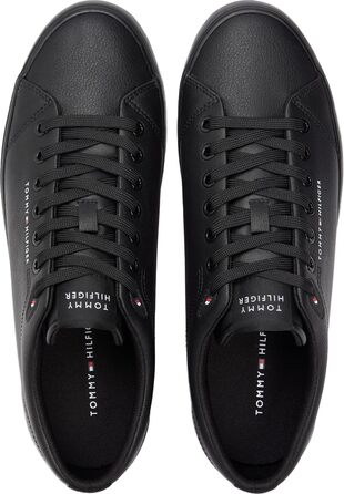 Чоловічі шкіряні кросівки Tommy Hilfiger Th Hi Vulc Core Low LTH Ii ESS (FM0FM05511), чорні, розмір 44 EU