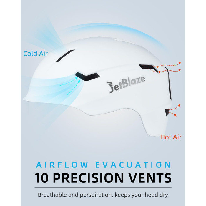 Шолом для сноуборду та лиж для чоловіків та жінок, дорослий, вентиляційні отвори, EPS-сердечник, розмір M (56-58 см), білий