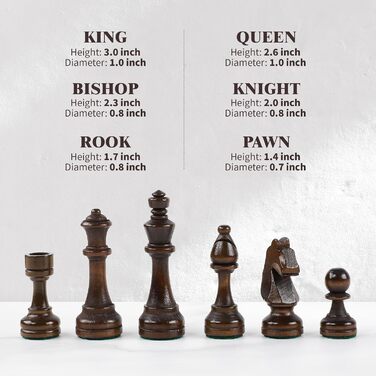 Магнітний шаховий та шашки з горіхового дерева – 2-в-1 набір, з ящиком для зберігання, 2 фігури для шашок, 24 шашкових фігури – дерев'яний шаховий набір для дітей та дорослих