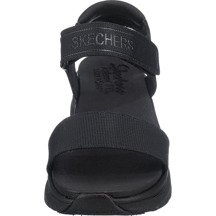 Скечерс D'Lux Walker New Block: жіночі сандалії на платформі, чорні, розмір 39 EU