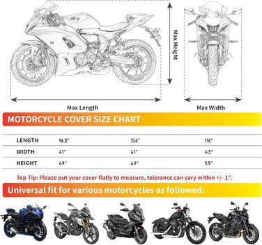 Водонепроникний чохол на мотоцикл для Harley Davidson Street Glide Touring, розмір XXXL, помаранчевий