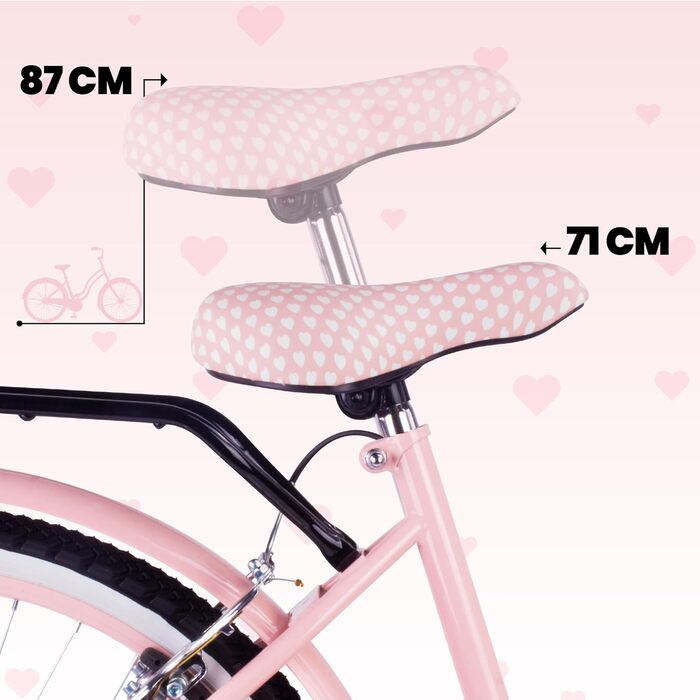 Дівчача дитяча велосипед Sun Baby 20 дюймів, 6 швидкостей Shimano, біло-золотий, для дітей 6-10 років
