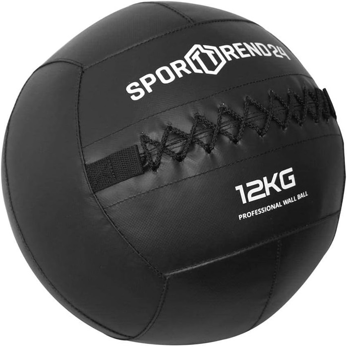 Медичний м'яч Sporttrend 24 чорний 3-12 кг для фітнесу та кросфіту