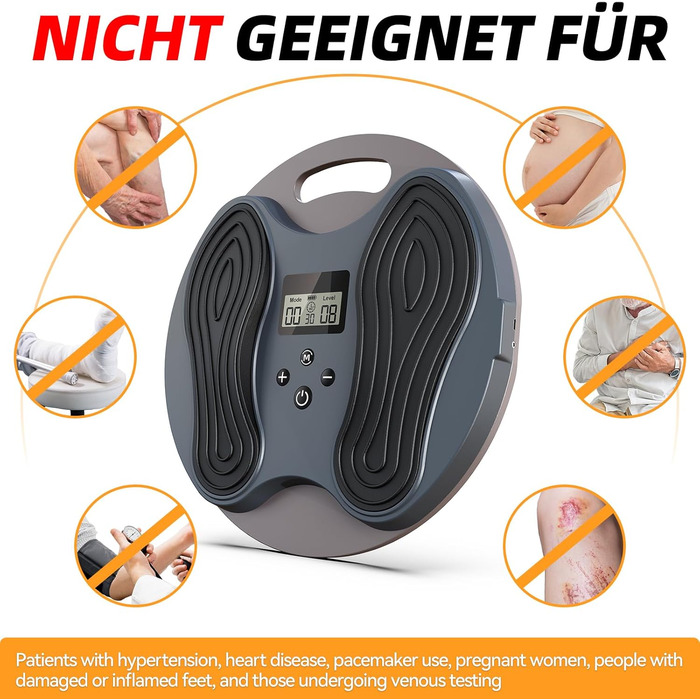 Масажер для ніг Medic Durchblutungsstimulator – EMS/TENS масаж, для нейропатії, фасціїту, м'язової втоми та болю, з 4 електродами