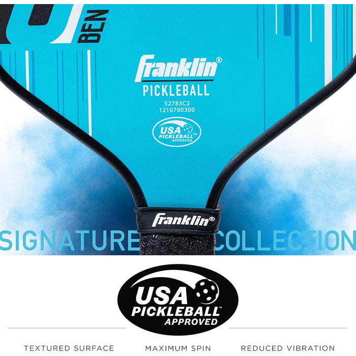 Професійна ракетка для піклболу Franklin Sports Signature Series з покриттям MaxGrit, турнірна, сертифікована USAPA
