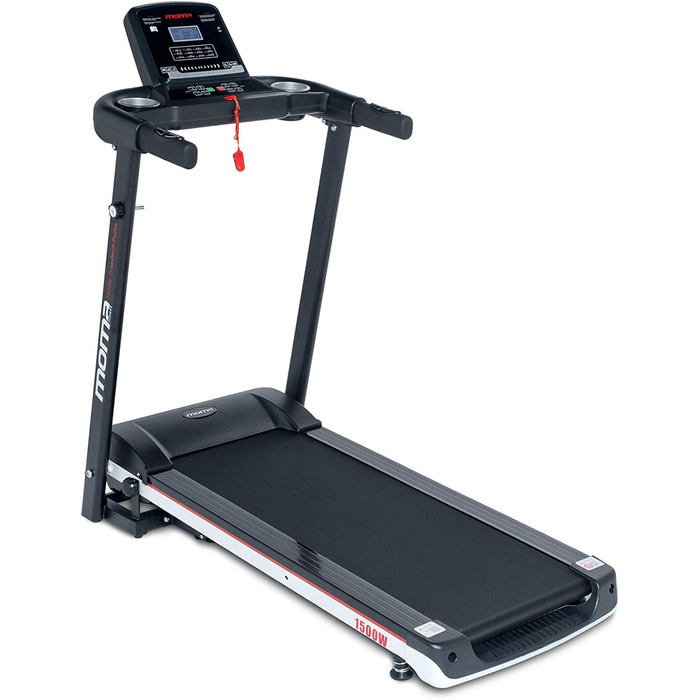 Бігова доріжка Moma Bikes 1500W з LCD-дисплеєм, 4 пульсометрами та 12 тренувальними програмами