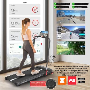 Біговий доріжка Sport24 складний | Ходьба Pad тихий з нахилом | Біговий доріжка для дому складний | Міні біговий доріжка для дому 12 км/год | Ходьба Pad складний для дому з нахилом