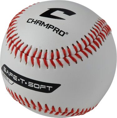Бейсбольний м'яч Champro Safe-T-Soft (білий, 22.9 см, 12 шт.) - м'який, безпечний для тренувань