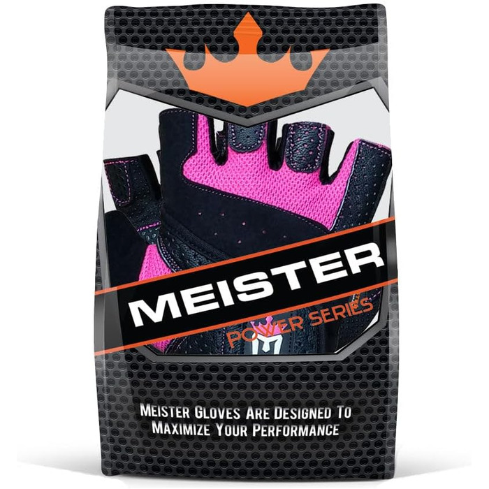 Жіночі вантажні рукавички Meister Fit Grip з Amara-шкірою, чорний/рожевий, розмір S