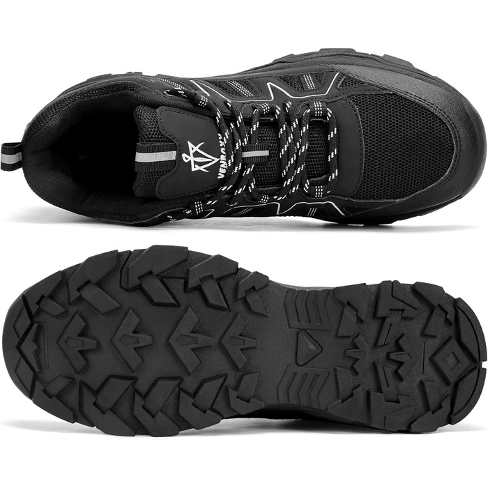 Черевики для трекінгу чоловічі, дихаючі, легкі та з антиковзким покриттям. Outdoor спортивні черевики (Чорний, 42 EU)