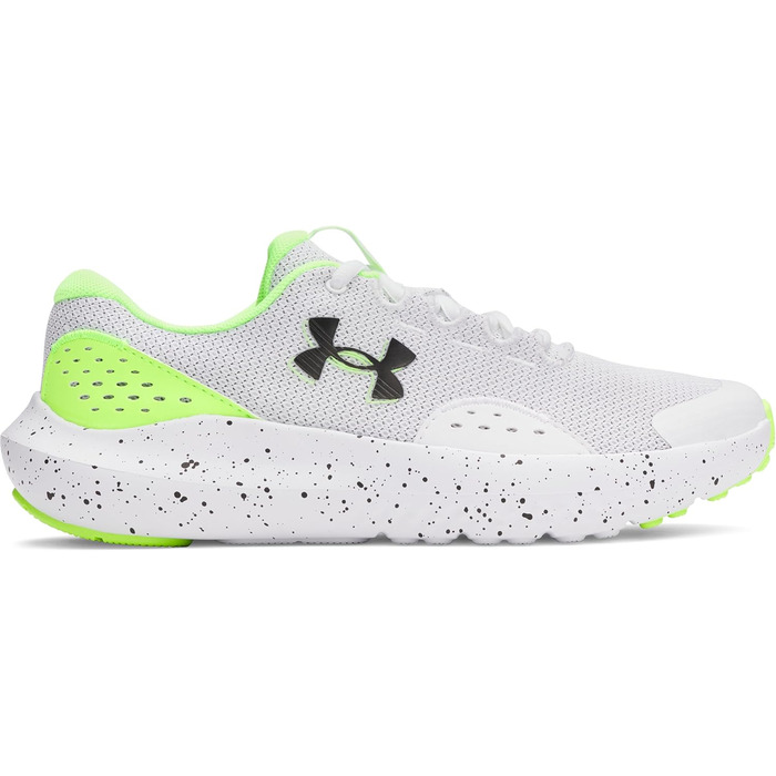 Чоловічі кросівки Under Armour Surge 4 (38.5 EU, Білий, Hyper Green, Чорний)