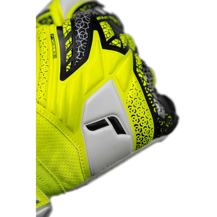 Воротарські рукавиці Reusch Attrakt Grip (жовто-срібно-чорні) для тренувань та ігор на штучному та натуральному газоні, розмір 7-11