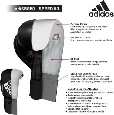 Боксерські рукавички adidas Speed, шкіряні, для тренувань