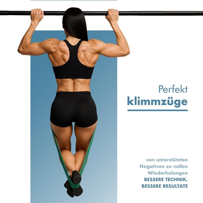 Набір еластичних стрічок для фітнесу Portentum – стрічки опору різних рівнів, ручки, фіксатори для дверей, захисні чохли та сумка – обладнання для дому, чоловіків та жінок – тренування м'язів, кросфіт, йога