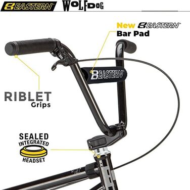 BMX велосипед Eastern Bikes Wolfdog 50,8 см, повністю хромолібденова рама, чорний