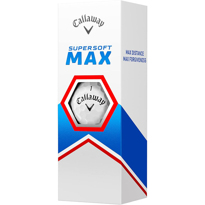Гольф-м'ячі Callaway Supersoft Max, 12 шт., для гри в гольф