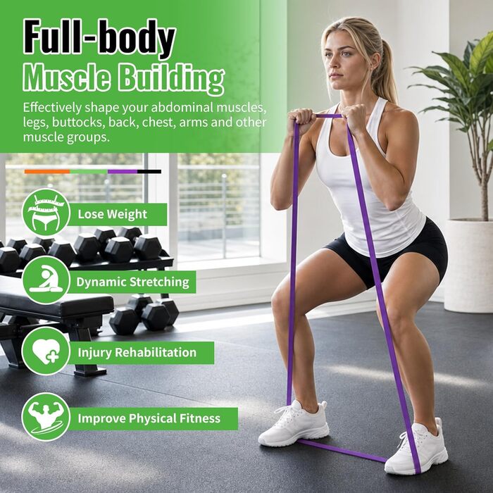 Резинки для фітнесу Fokky Resistance Bands Set 4-х рівнів, з анкером для дверей та захисними накладками для силових тренувань, розбудови м'язів та загальної фізичної підготовки