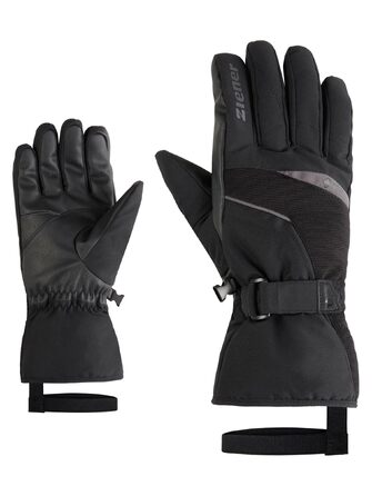 Чоловічі гірськолижні рукавички Ziener GALERIUS-Z з мембраною Gore-Tex, чорні, розмір 10