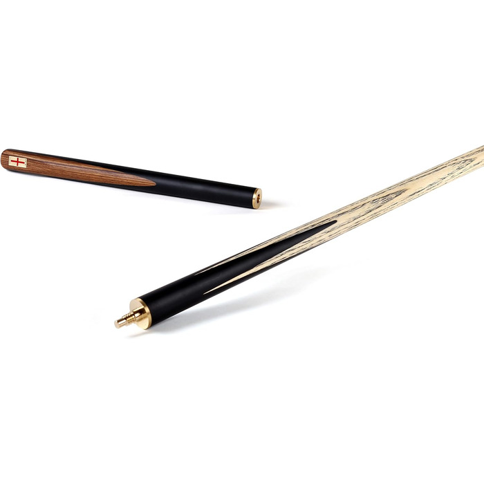 Більярдний кий Riley England Billardqueue 3/4, ручна сплетіння, з горіховою ручкою, шток з берези, 145 см, наконечник 9,5 мм, з чохлом, подовжувач 15 см та аксесуарний набір RES-1-Design