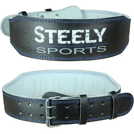 Шкіряний пояс для важкої атлетики Steely Sports, чоловічий, для бодібілдингу, фітнесу та силових тренувань, розмір M